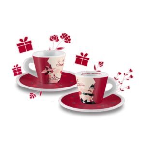 Bialetti Red Love Cup With Plate