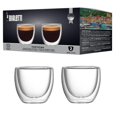 Bialetti Double Glass Espresso Cups