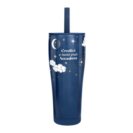 Bialetti Cielo Stellato Tumbler with straw Bialetti Cielo Stellato Tumbler with straw