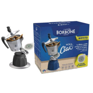 Borbone Moka Ciao 3 Cup + 15 Free pods (Black)
