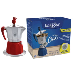 Borbone Moka Ciao 3 Cup + 15 Free pods (Red)