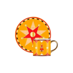 Bialetti Yellow Bear Cup with Plate 80ml